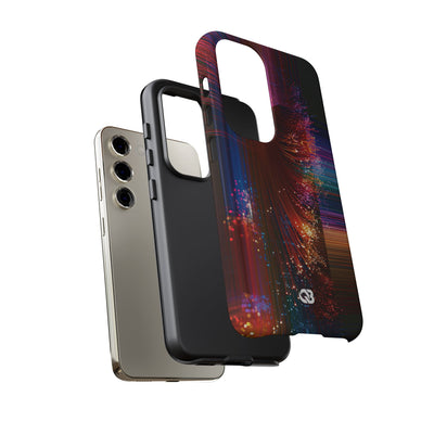 Black Tough Phone Case for Samsung - Cyber Optic Streak