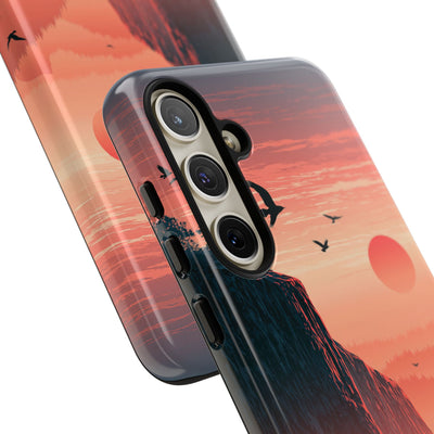 Orange Tough Phone Case for Samsung - Crimson Ridge Flight