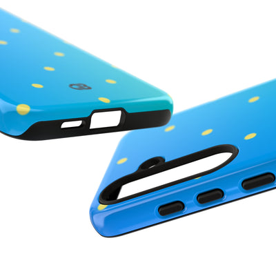 Cyan Sun Dots · Tough Custodia per Samsung