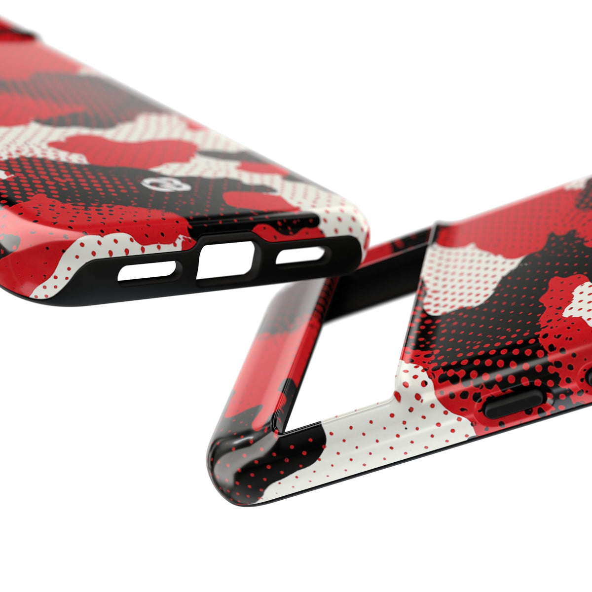 Crimson Halftone Camo · Tough Phone Case for Pixel ·  Red