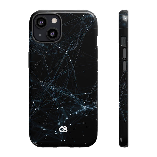 Digital Plexus Grid · Tough Phone Case for iPhone · Black