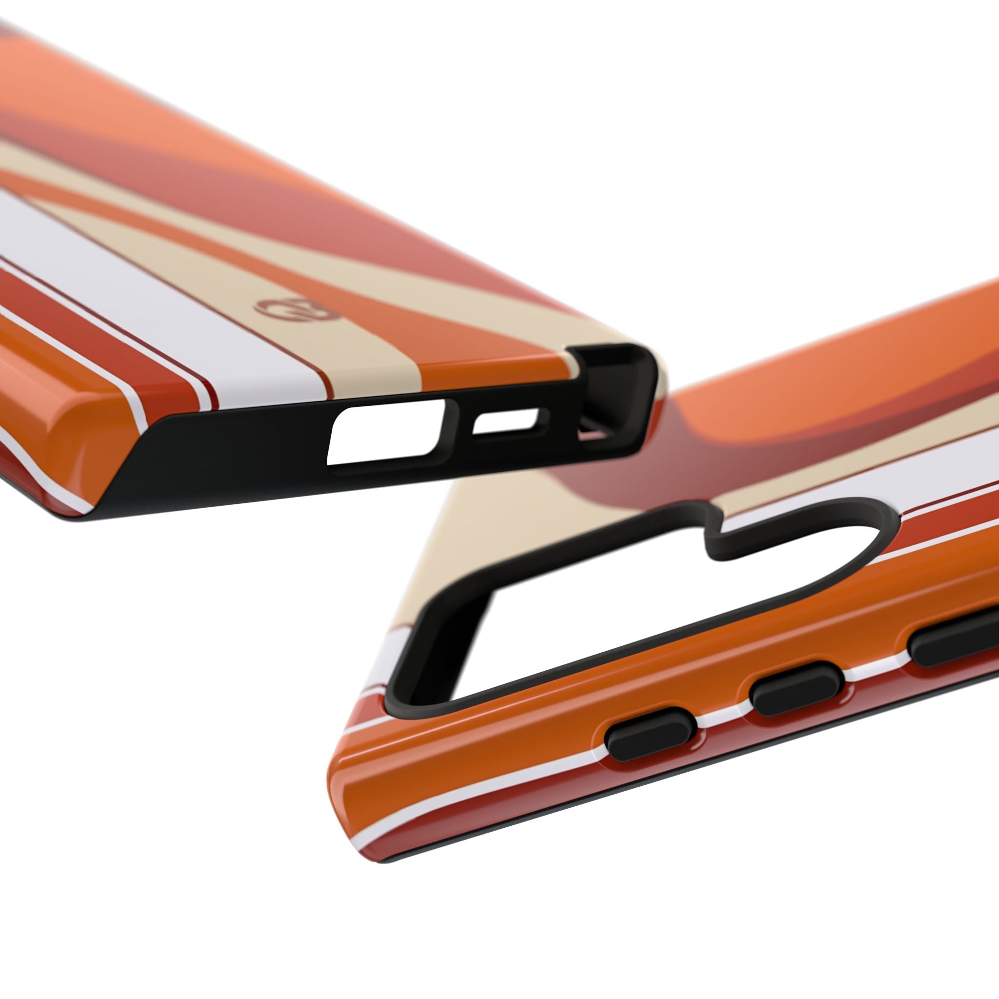 Orange Tough Phone Case for Samsung - Terracotta Metro Line