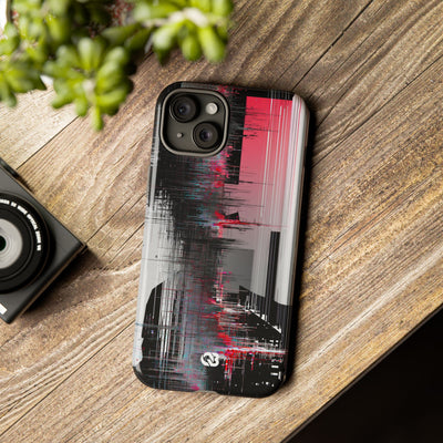 Black Tough Phone Case for iPhone - Crimson Data Leak