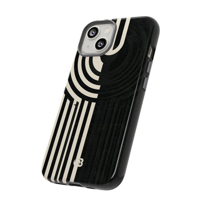 Beige Tough Phone Case for iPhone - Monolith Ivory Signal