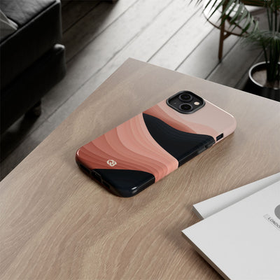 Pink Tough Phone Case for iPhone - Dune Shadow Layers