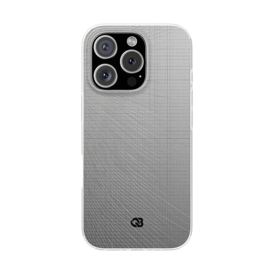Grey Lite Phone Case for iPhone - Chrome Mesh Warp