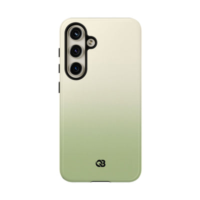 Green Tough Phone Case for Samsung - Bone Sage Fade