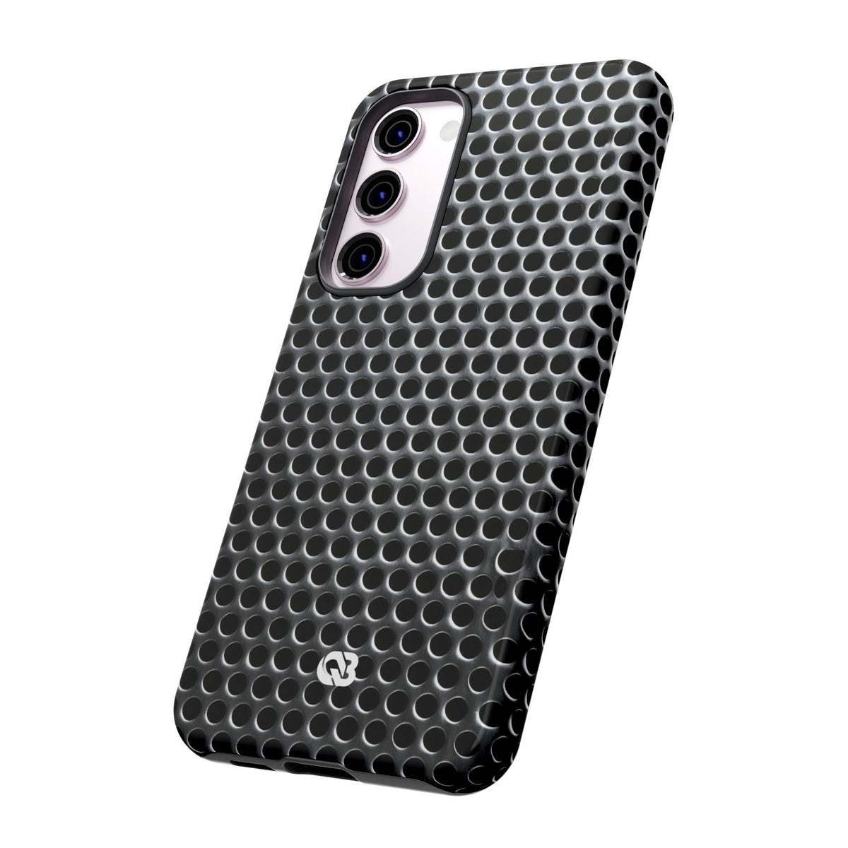 Brushed Perforated Steel · Tough Phone Case for Samsung · Silver