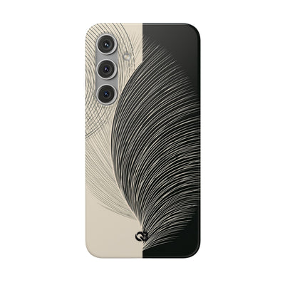 Beige Lite Phone Case for Samsung - Obsidian Cream Plume