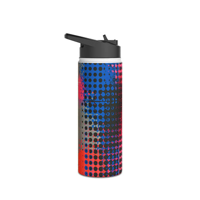Chromatic Halftone Grid · Insulated Water Bottle · Blue
