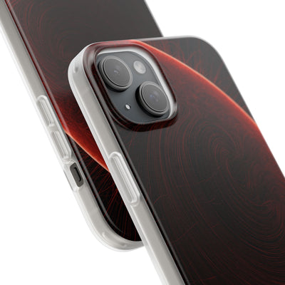 Red Lite Phone Case for iPhone - Crimson Flare Flux