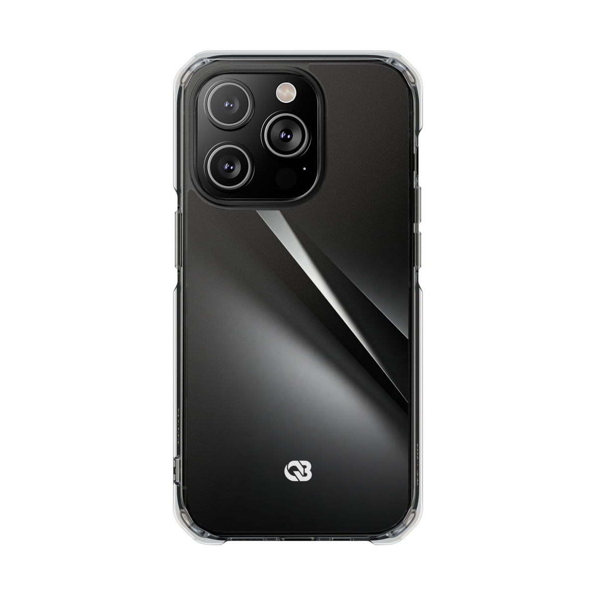 Obsidian Ridge · Clear Impact Magnetic Phone Case for iPhone ·  Black