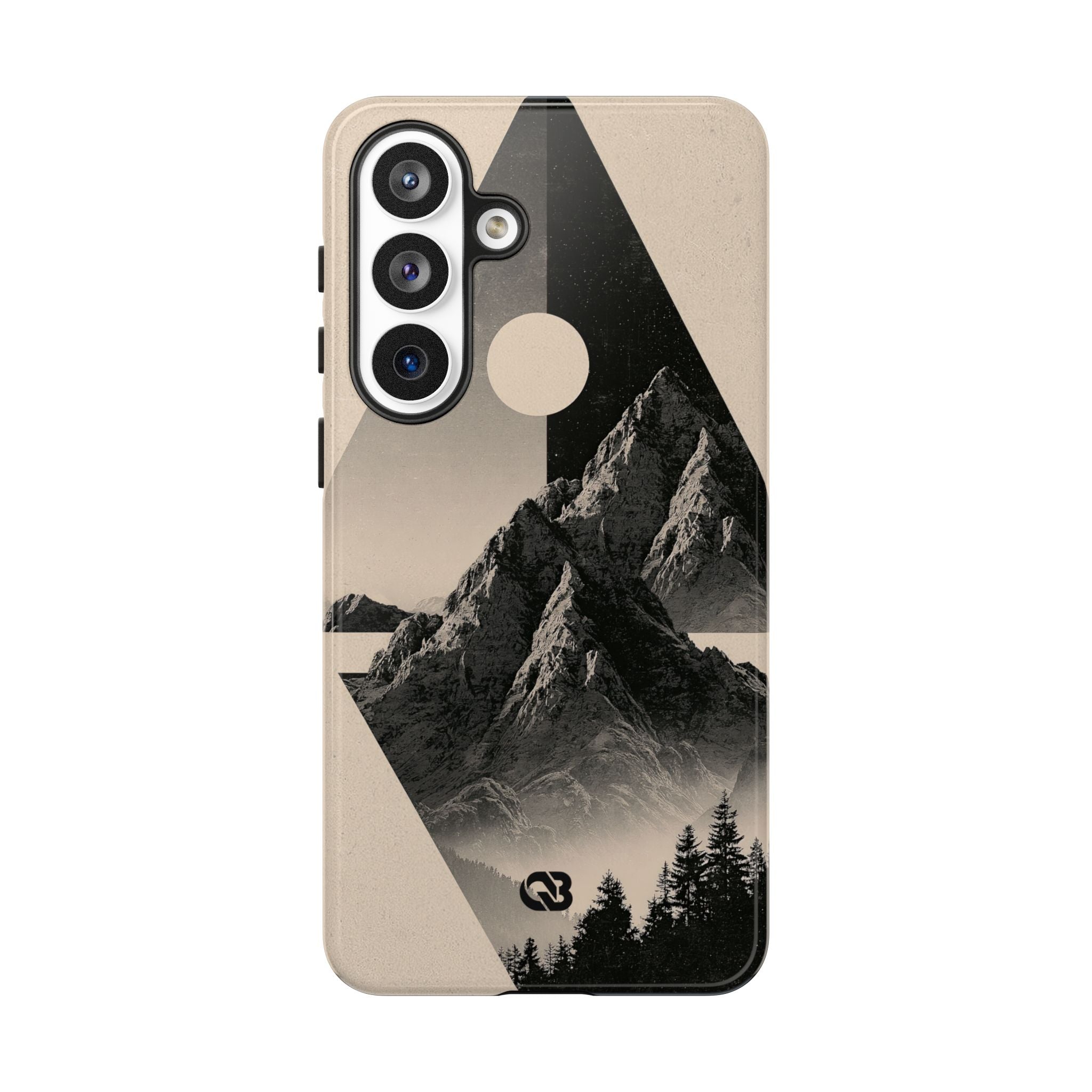 Beige Tough Phone Case for Samsung - Obsidian Summit Parchment