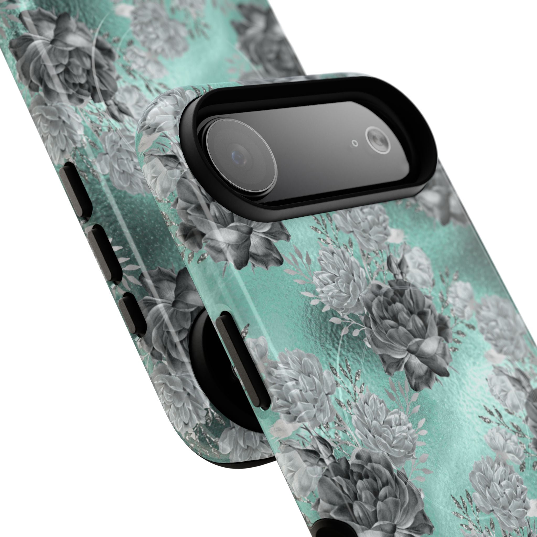 Frost Mint Floral · Tough+ Magsafe