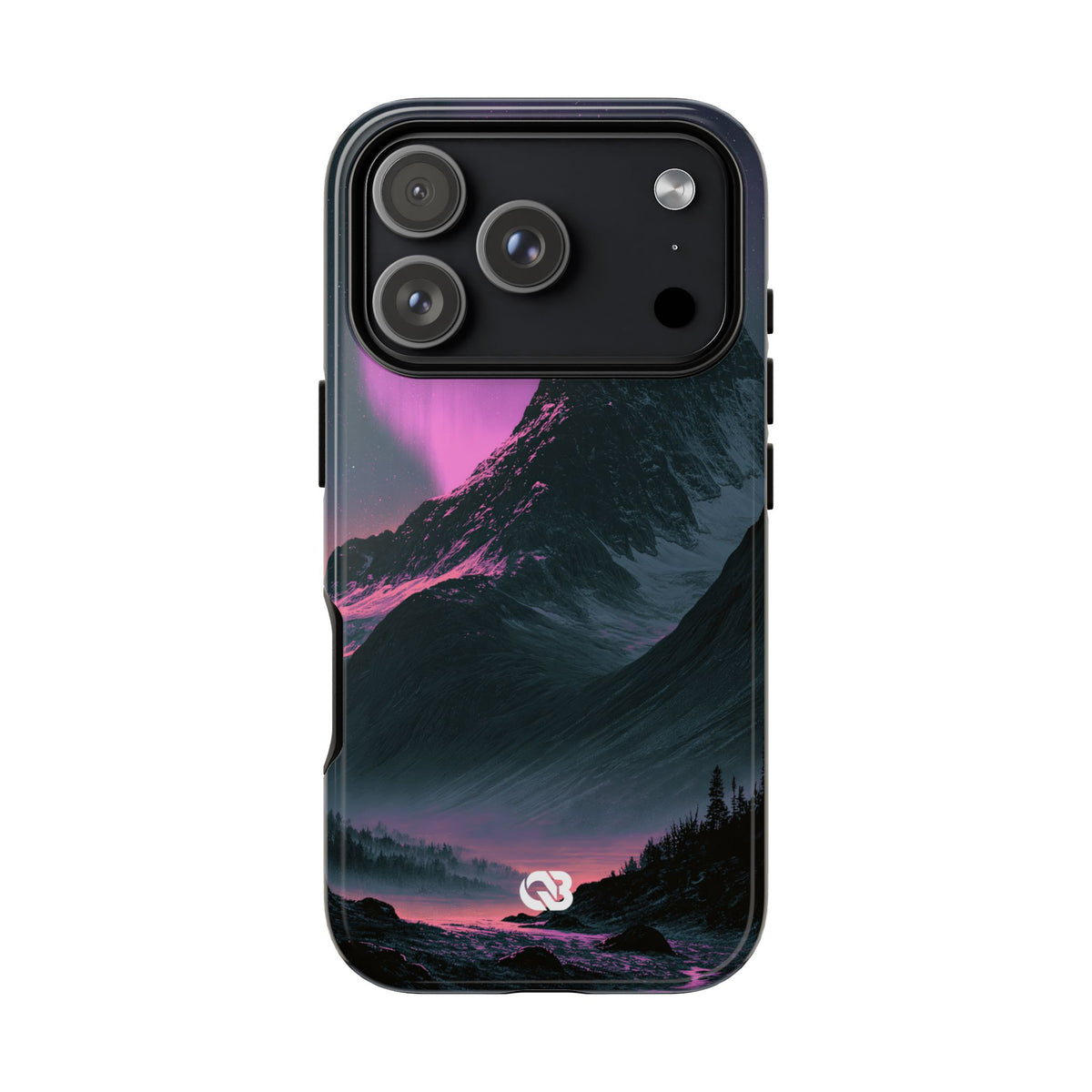 Arctic Aurora Summit · Tough Phone Case for iPhone · Black