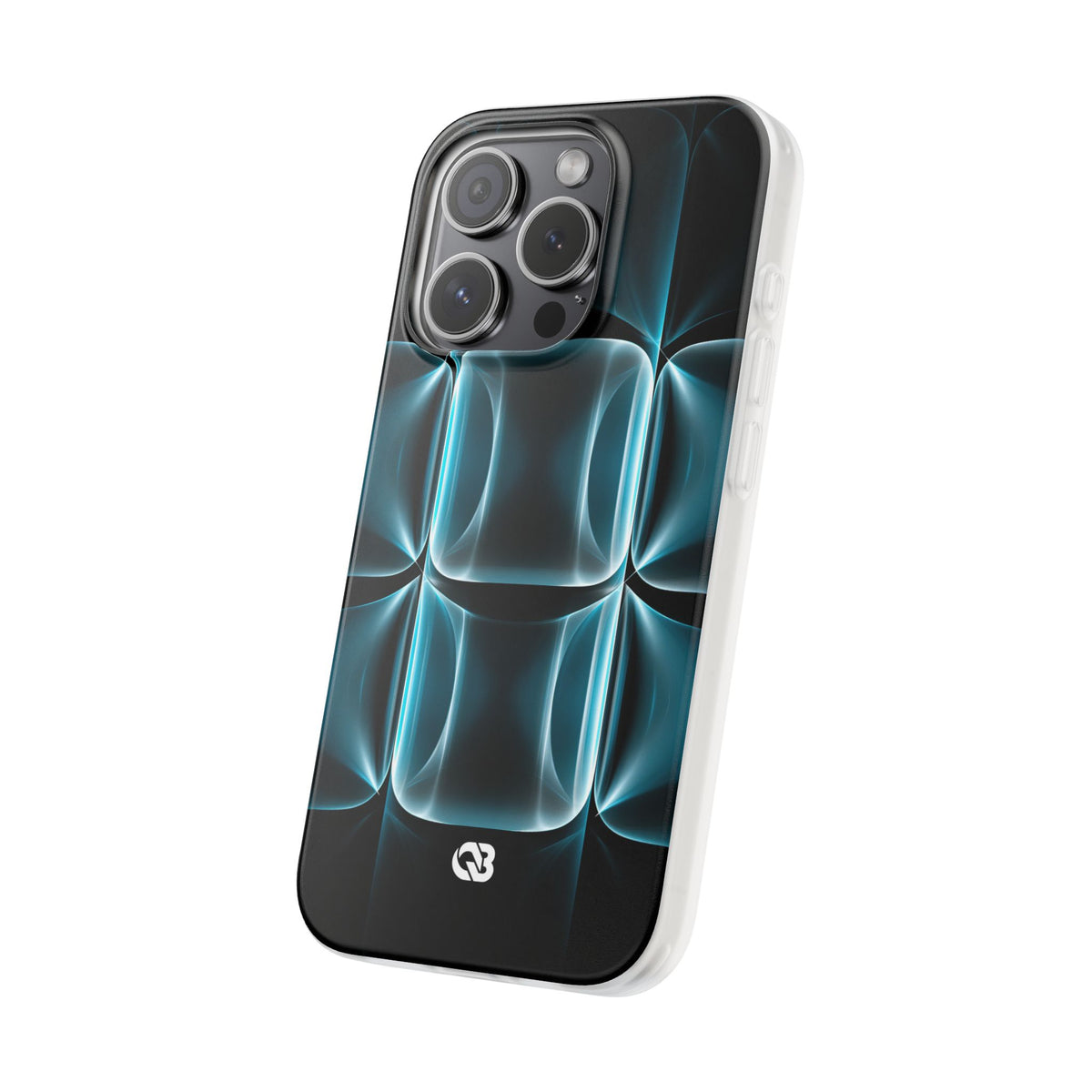 Translucent Cyber Grid · Lite Phone Case for iPhone ·  Teal