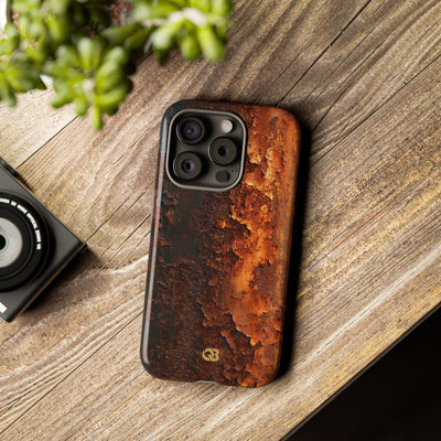 Orange Tough Phone Case for iPhone - Oxidized Iron Crust