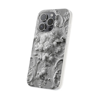 Rococo Marble Rose · Lite Phone Case for iPhone ·  White