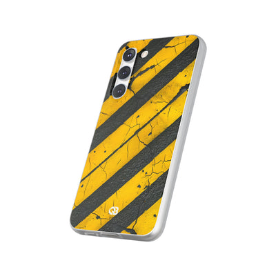 Cracked Hazard Stripes · Soft Handyhülle für Samsung