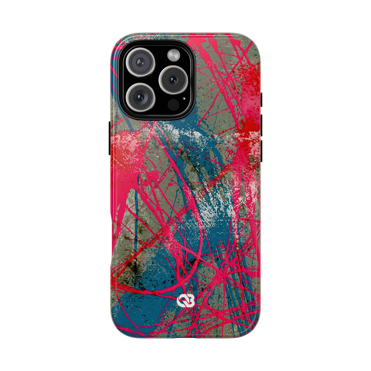 Neon Static Drip · Tough Phone Case for iPhone · Pink