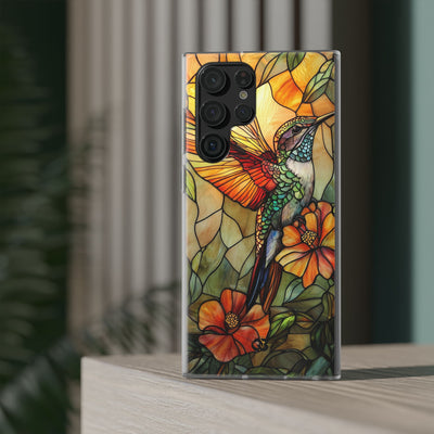 Amber Glass Hummingbird · Soft Custodia per Samsung
