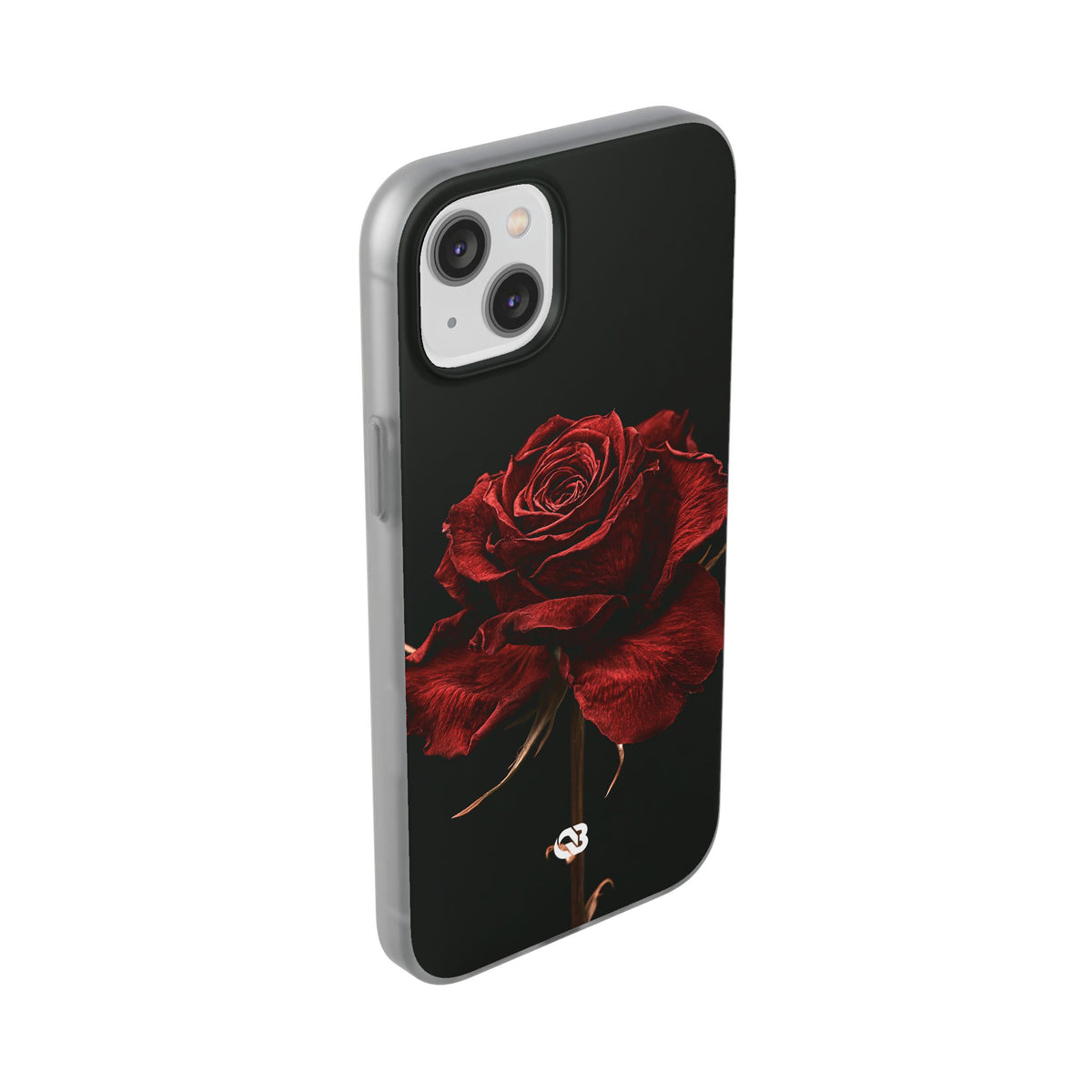 Crimson Noir Rose · Lite Phone Case for iPhone ·  Black
