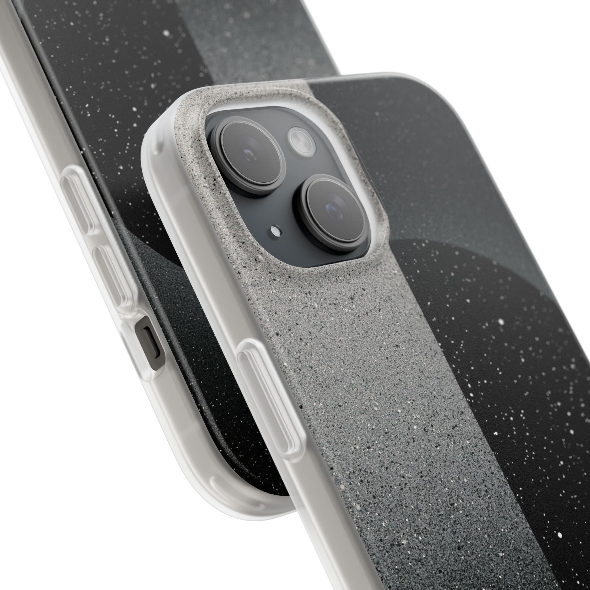 Black Lite Phone Case for iPhone - Lunar Static Orbit