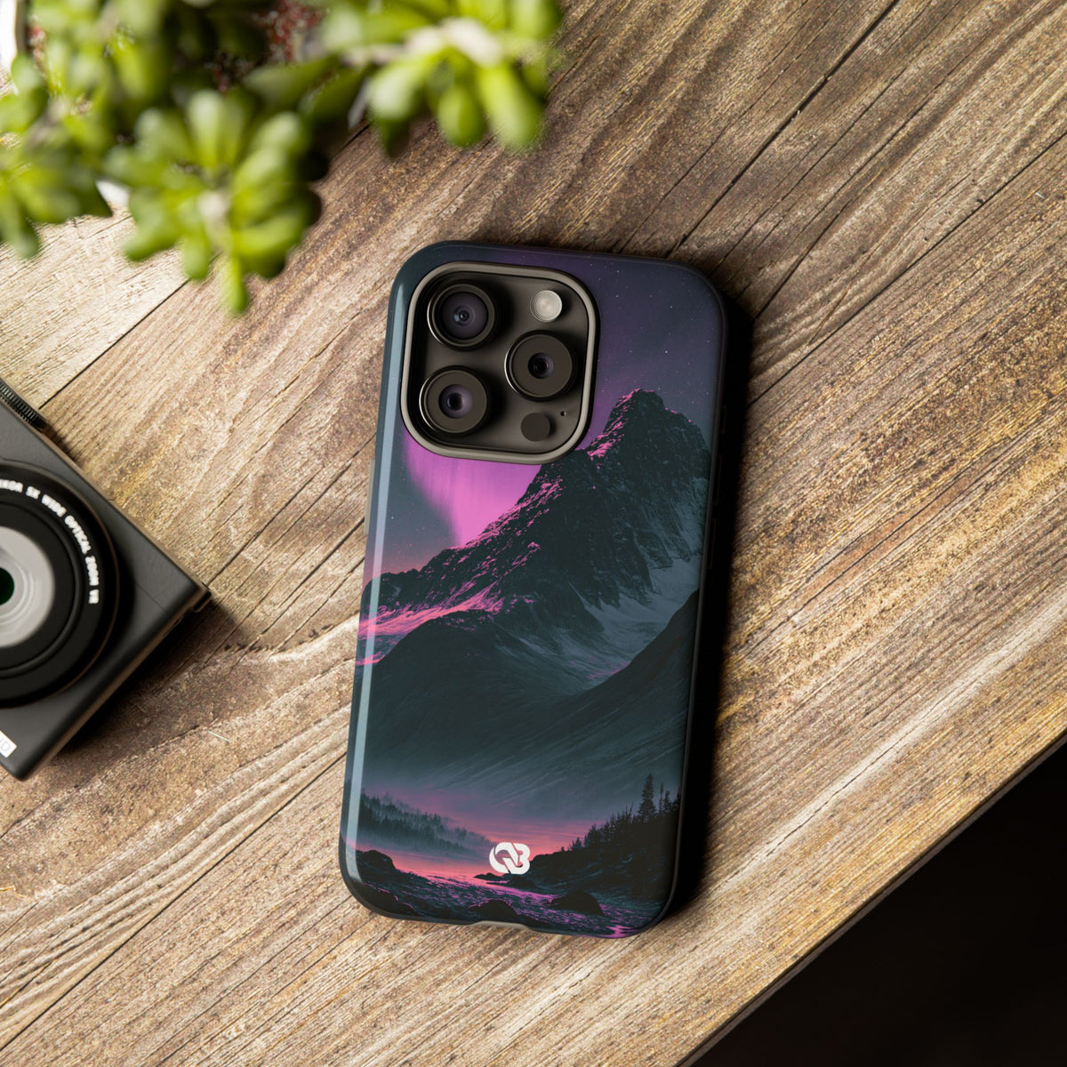 Arctic Aurora Summit · Tough Phone Case for iPhone · Black