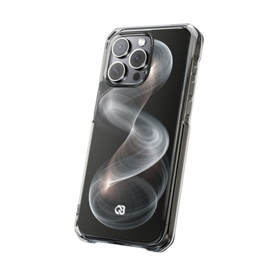Luminous Vortex · Clear Impact Magnetic Phone Case for iPhone · Black