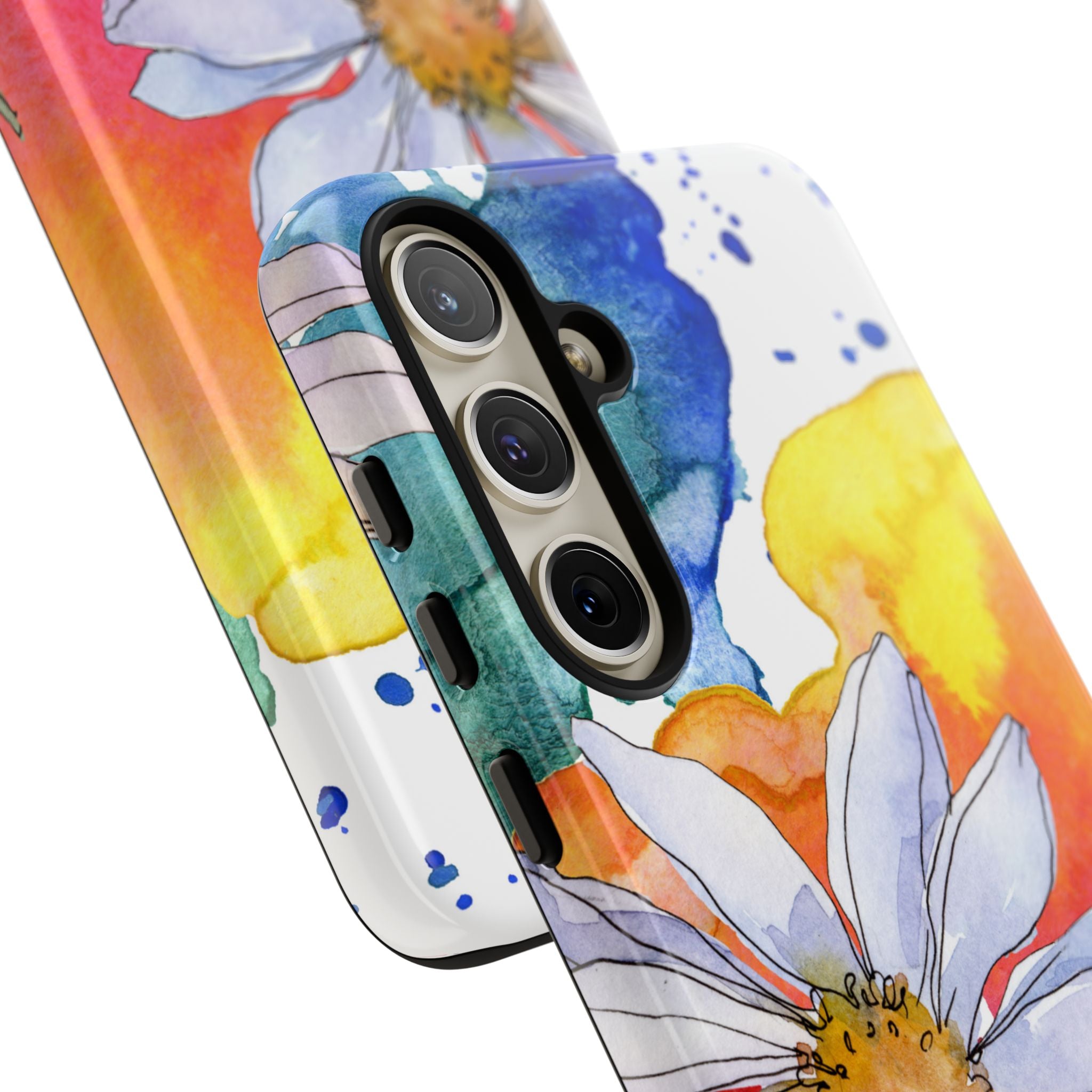 Vivid Bloom Splatter · Tough Handyhülle für Samsung