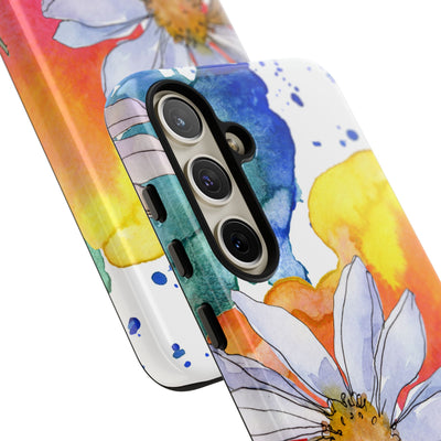 Vivid Bloom Splatter · Tough Handyhülle für Samsung