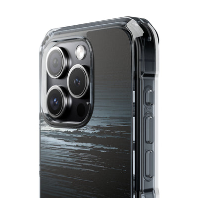 Black Impact MagSafe Phone Case for iPhone - Frozen Signal Glitch