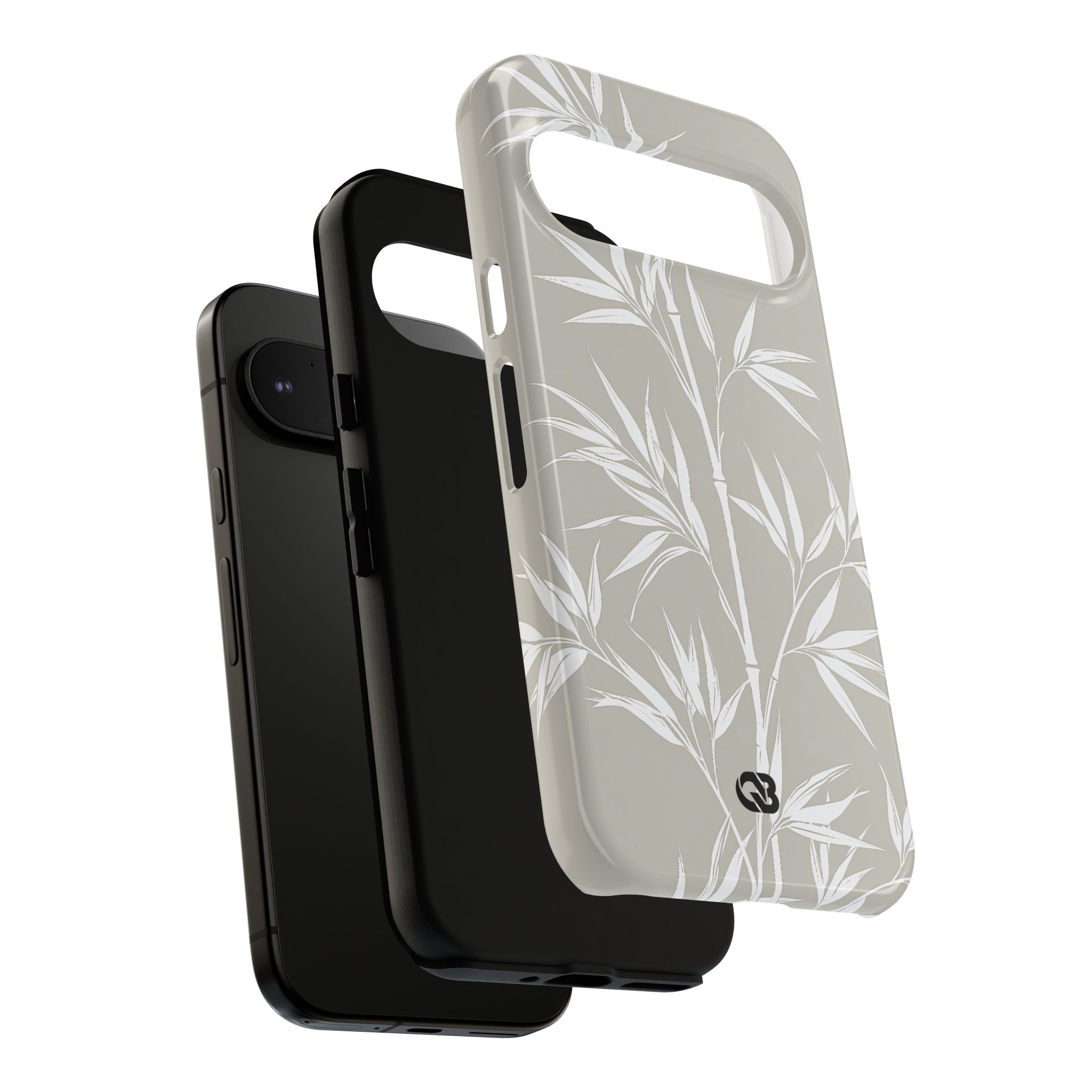 Beige Tough Phone Case for Google Pixel - Sandstone Bamboo Stalks