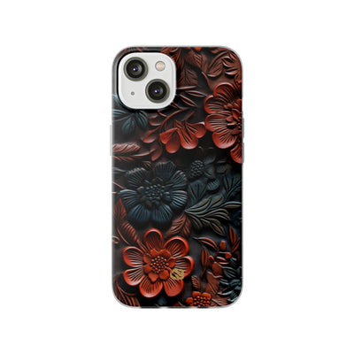 Carved Earth Bloom · Soft Phone Case for iPhone