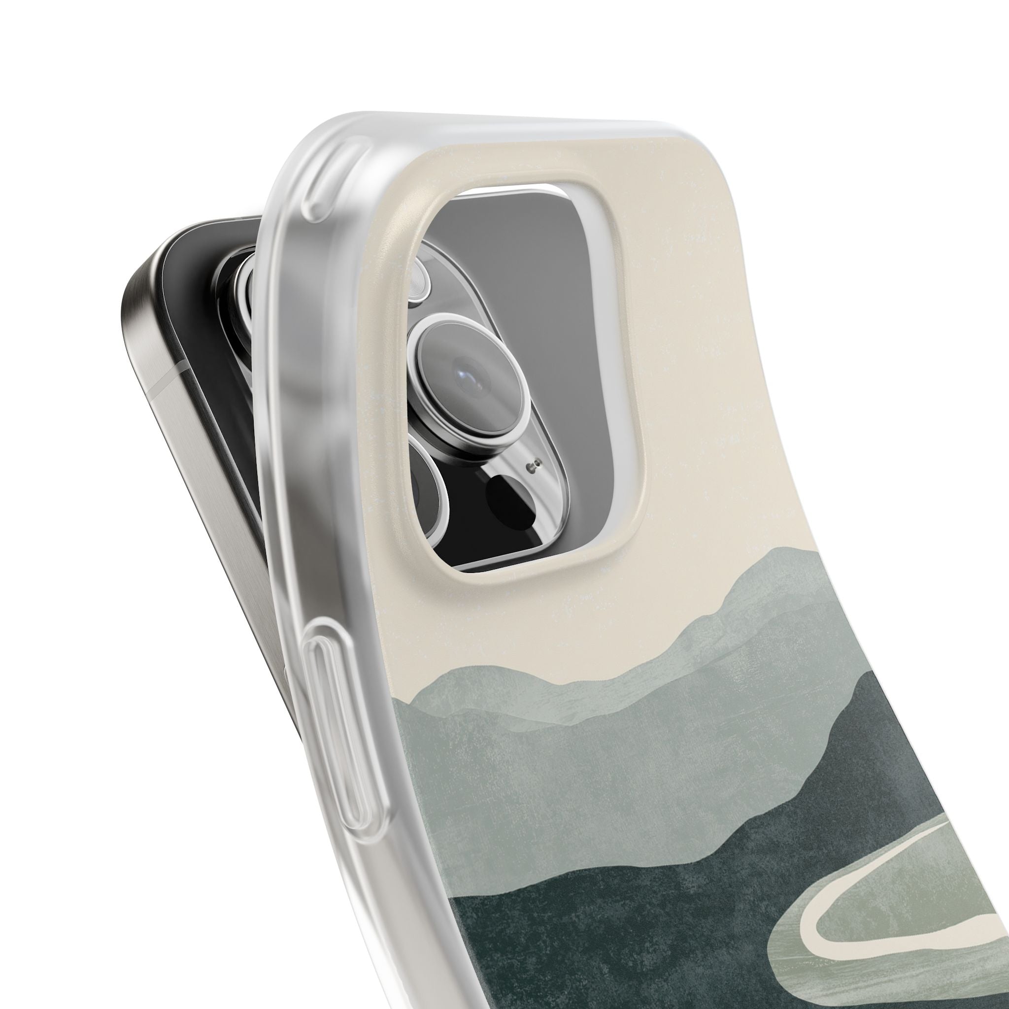 Green Lite Phone Case for iPhone - Misty Sage Valley