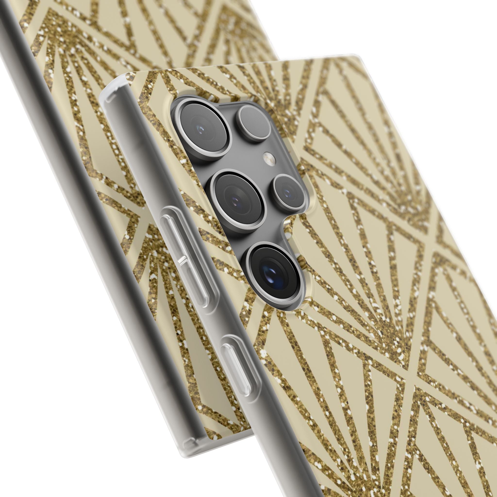 Guld Diamant Glans Samsung S24 Ultra Skal - Mjukt