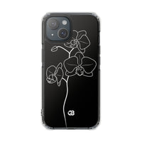 Black Impact MagSafe Phone Case for iPhone - Noir Alabaster Orchid