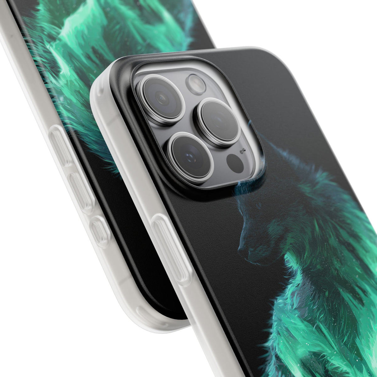 Nordic Aurora Fox · Lite Phone Case for iPhone ·  Teal