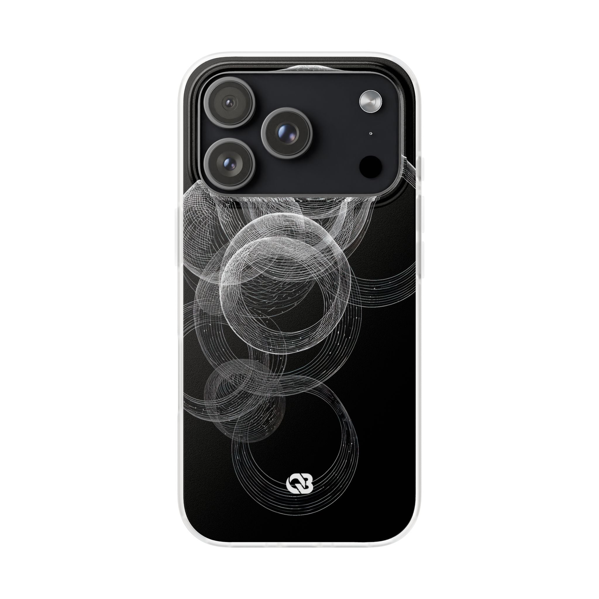 Black Lite Phone Case for iPhone - Kinetic Wireframe Orbit