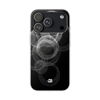 Black Lite Phone Case for iPhone - Kinetic Wireframe Orbit