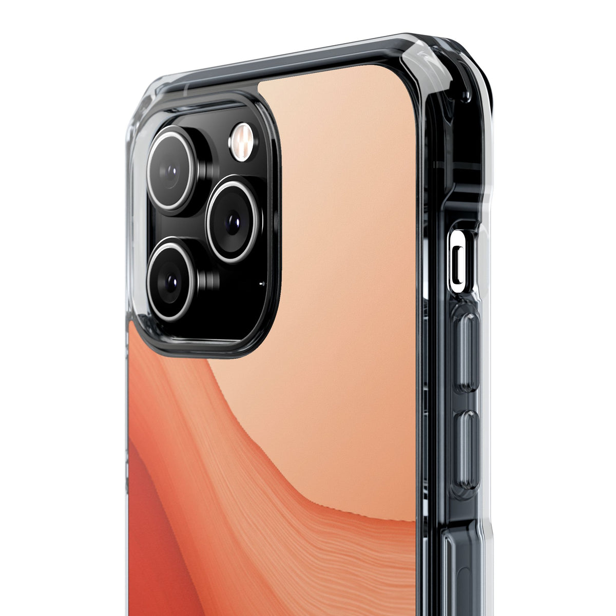 Terracotta Flow · Clear Impact Magnetic Phone Case for iPhone · Orange