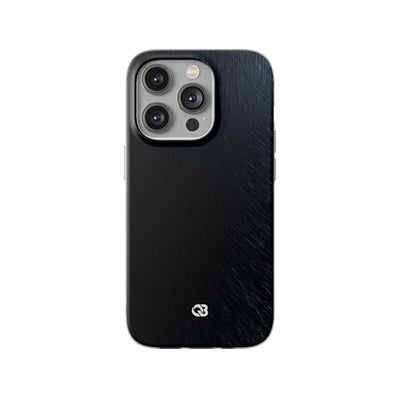 Black Lite Phone Case for iPhone - Midnight Brushed Grain