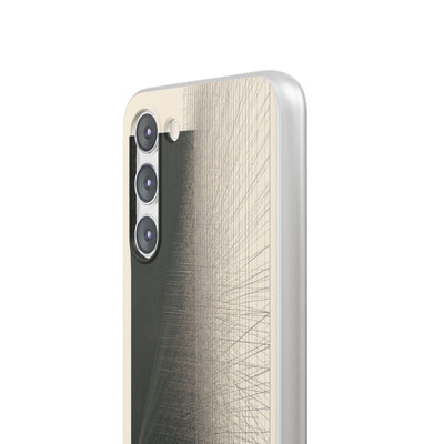 Beige Lite Phone Case for Samsung - Brutalist Graphite Grid