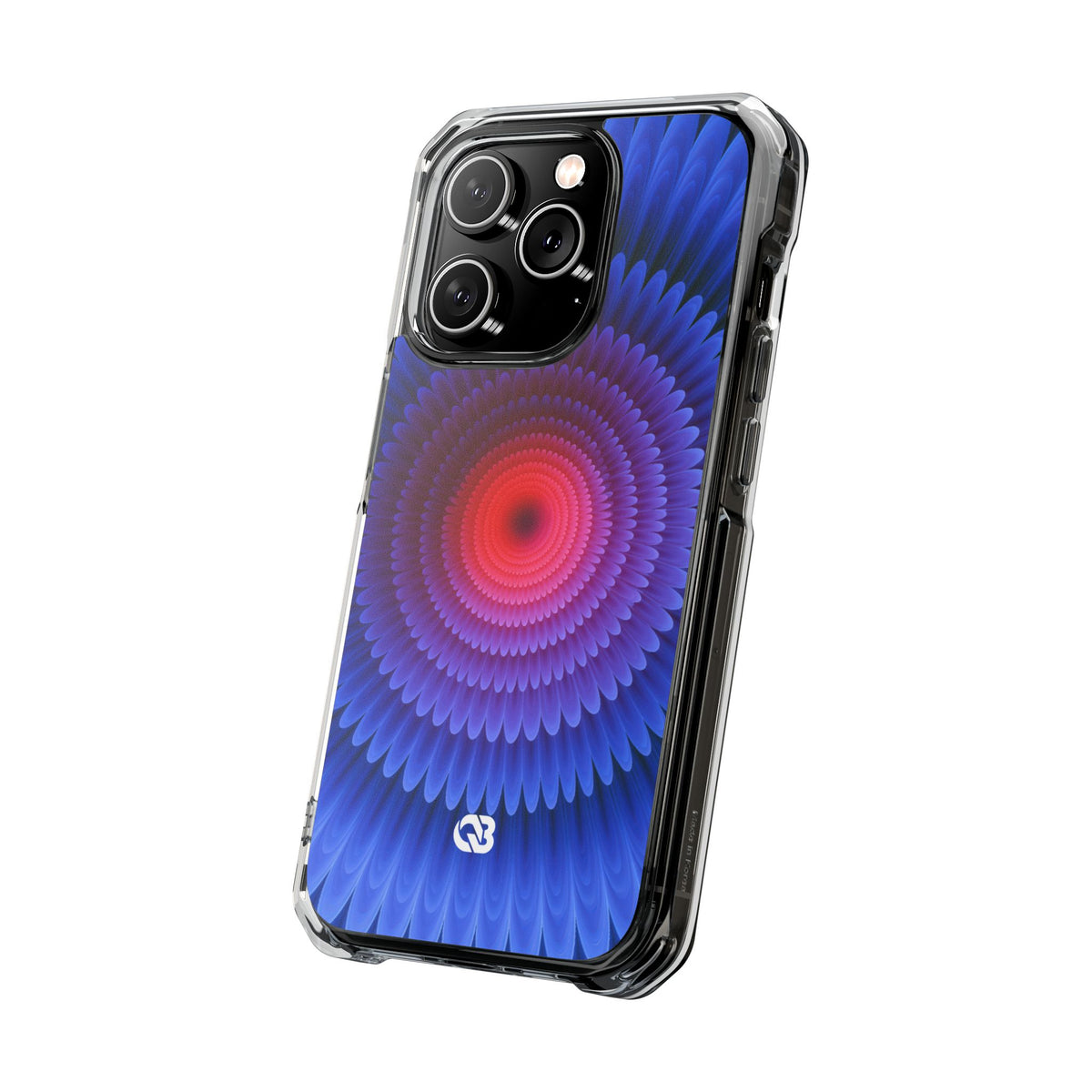 Radial Spectrum Bloom · Clear Impact Magnetic Phone Case for iPhone · Blue
