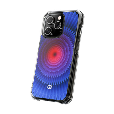 Radial Spectrum Bloom · Clear Impact Magnetic Phone Case for iPhone · Blue