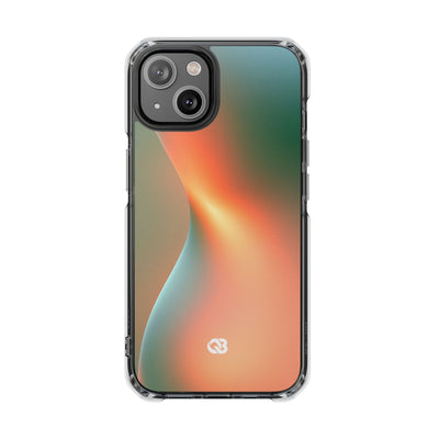 Radiant Contour · Clear Impact Magnetic Phone Case for iPhone · Orange