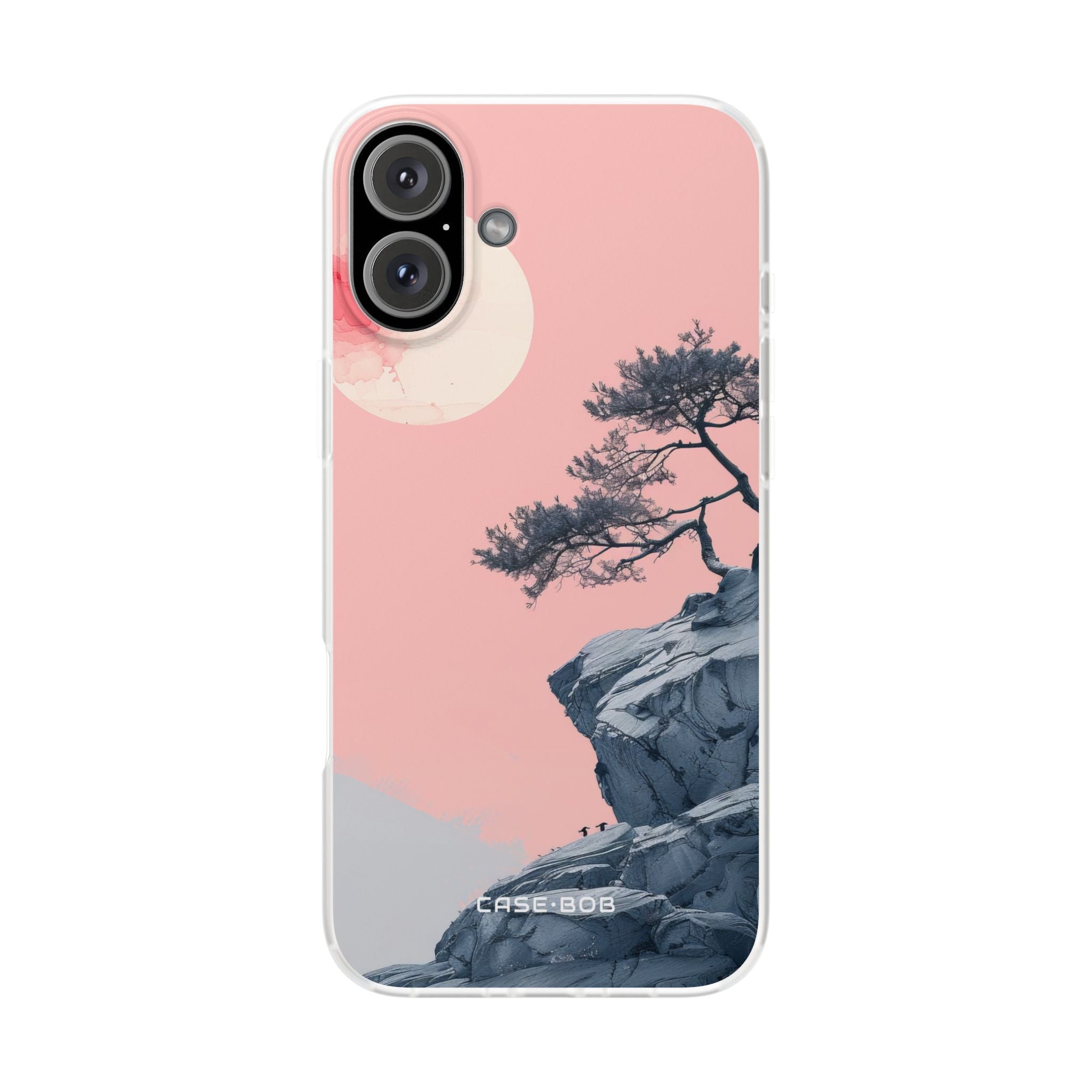 Crimson Moon Tree iPhone 16 Plus Case - Soft