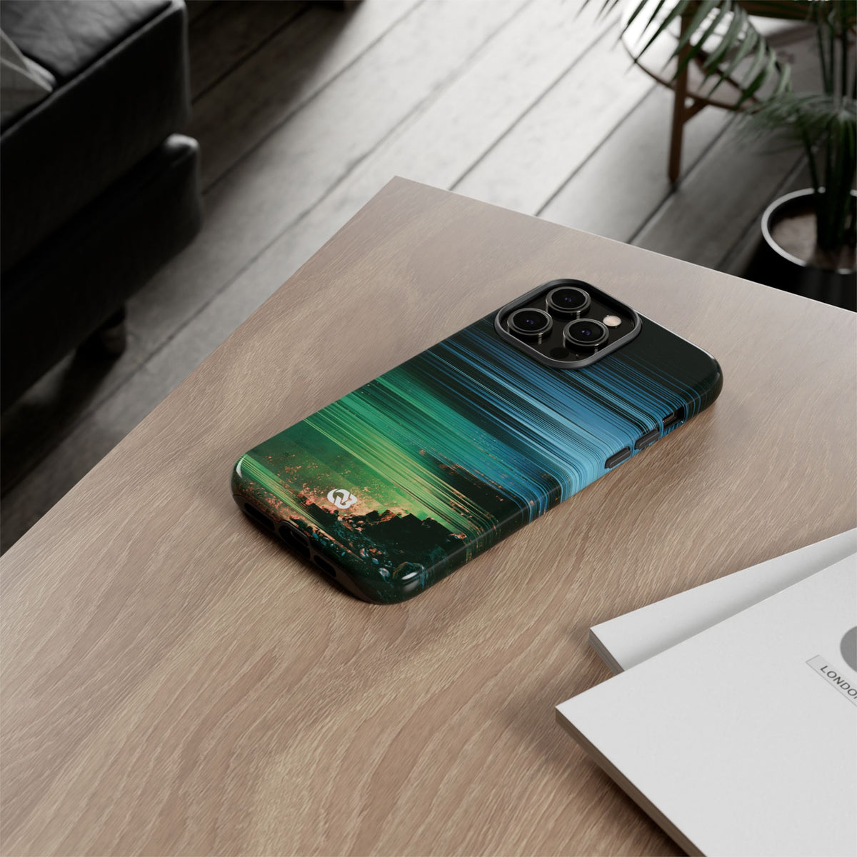 Digital Shoreline Drift · Tough Phone Case for iPhone · Teal