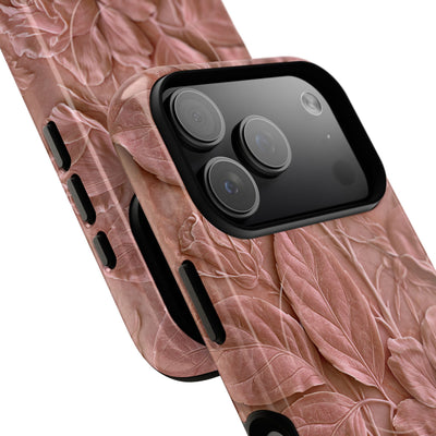 Blush Rose Relief · Tough 2.0 Magnetic Phone Case for iPhone · Pink