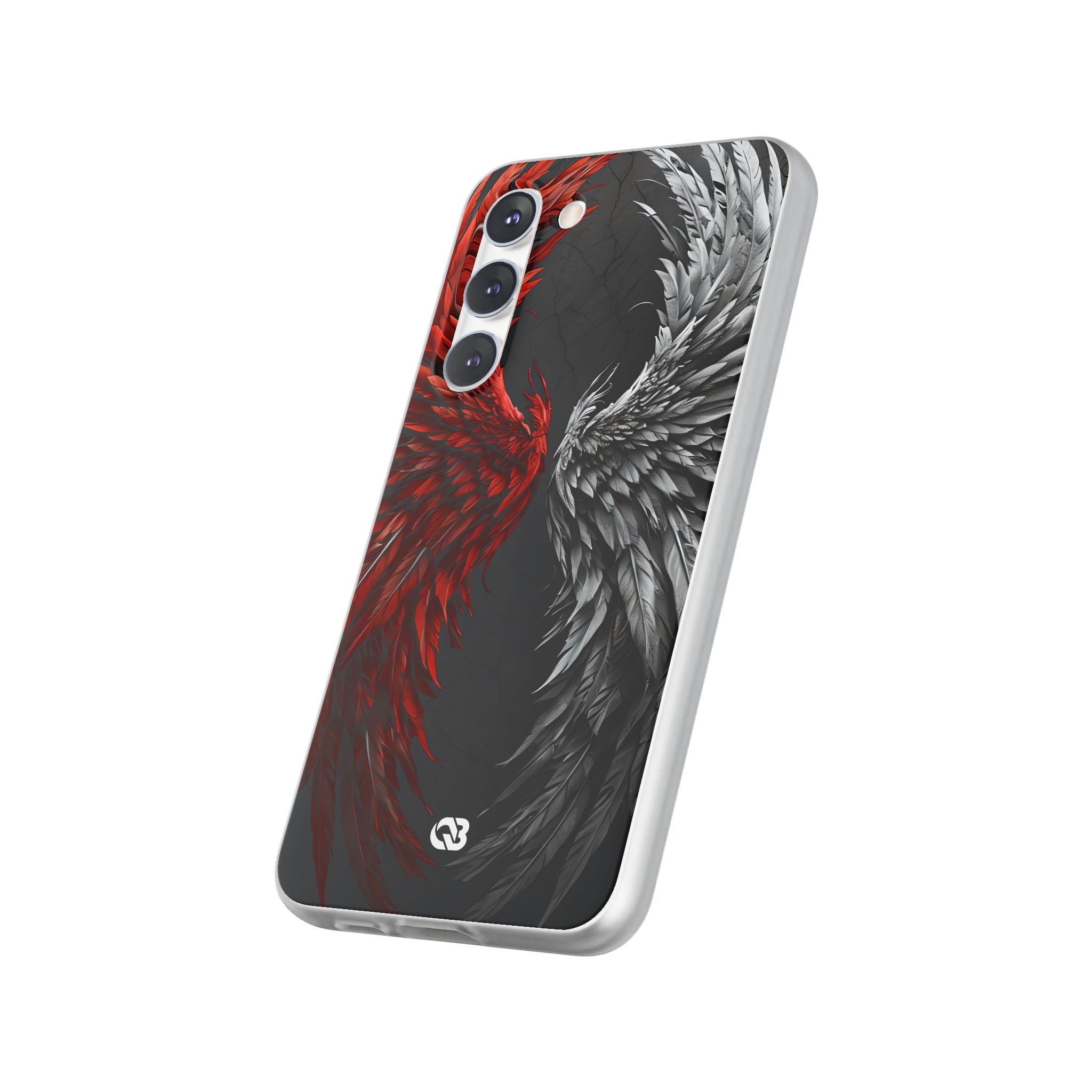 Split Crimson Wing · Soft Phone Case for Samsung